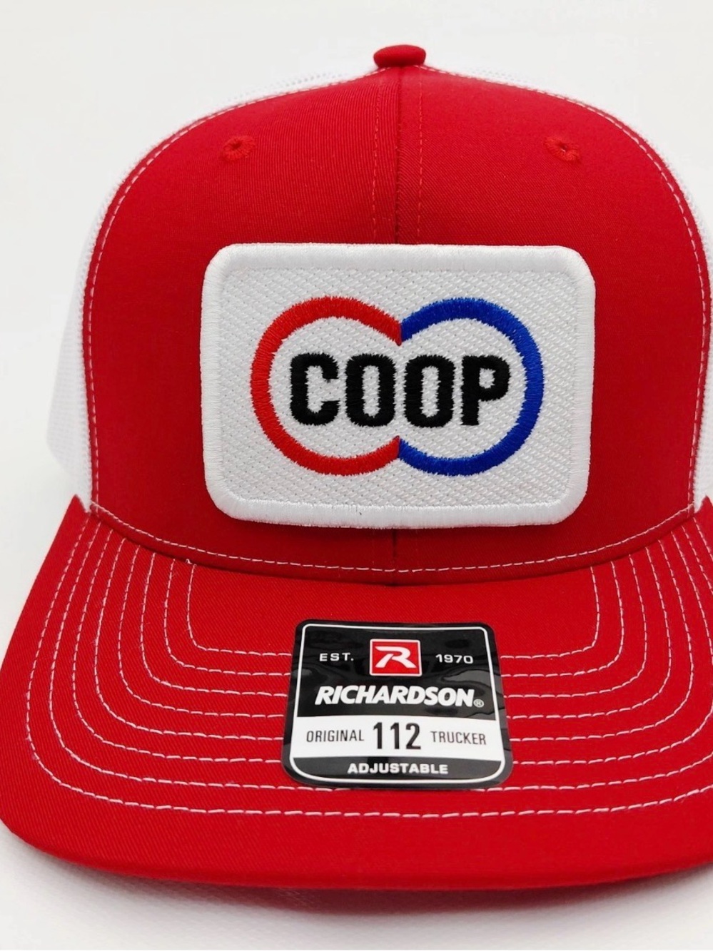 CO-OP Farm Ranch Embroidered Patch Richardson 112 Hat Cap Red
